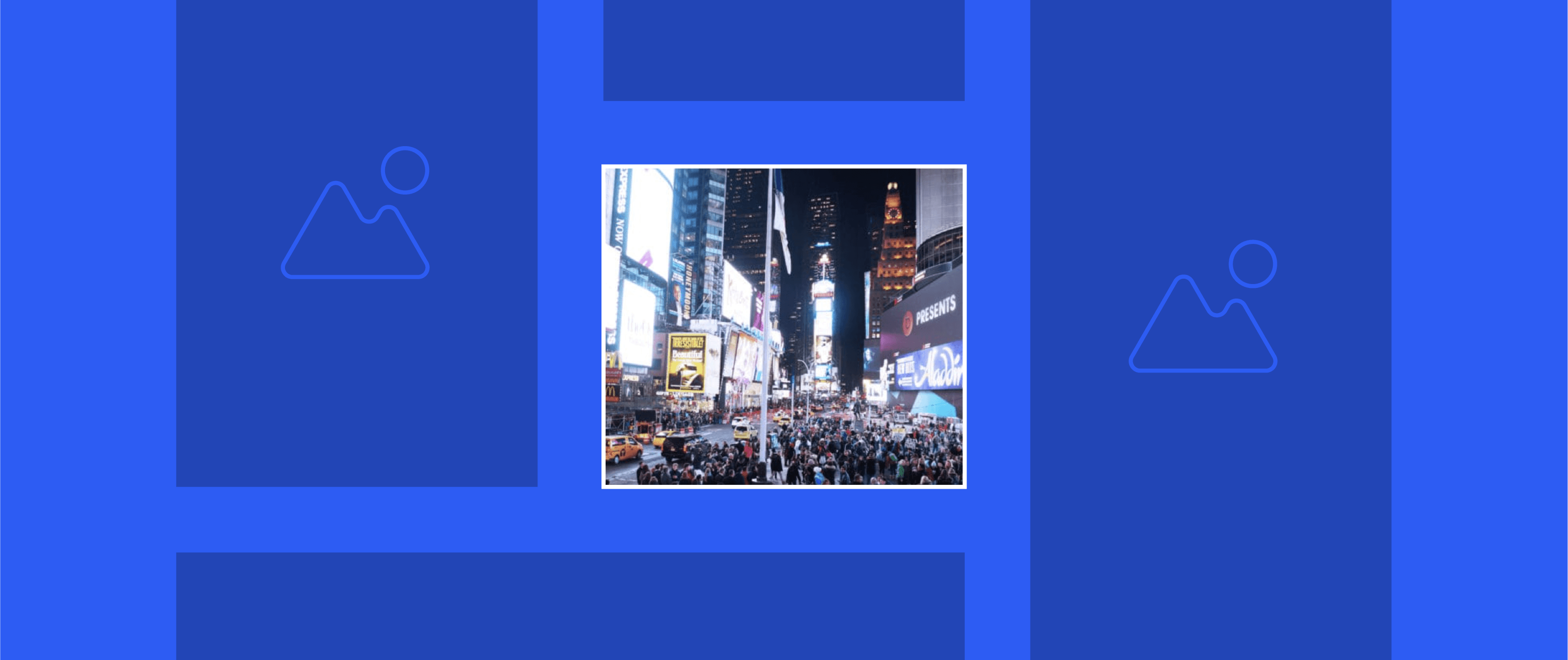 Easy Image Collage layout illustration with photos arranged in a collage