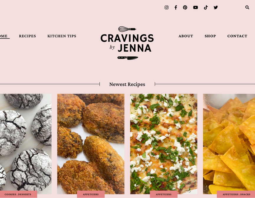 Cravings by Jenna website screenshot