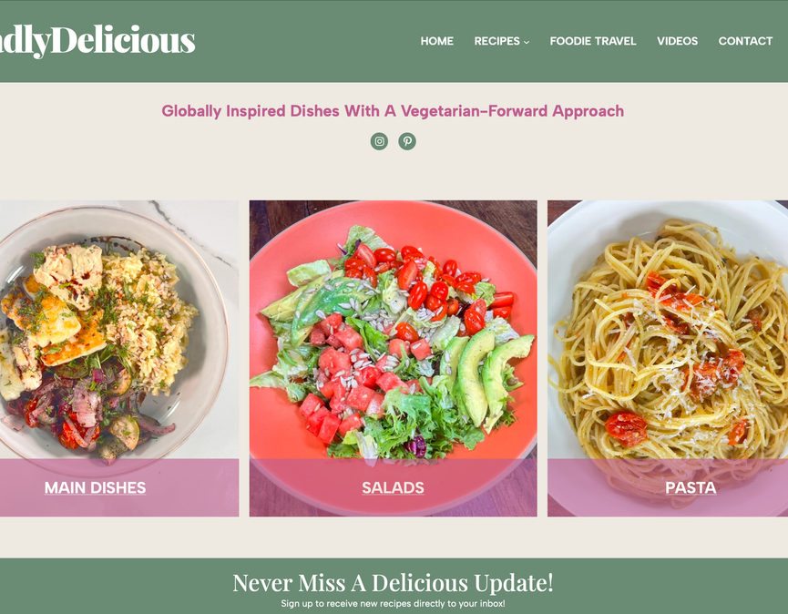 Madly Delicious website screenshot
