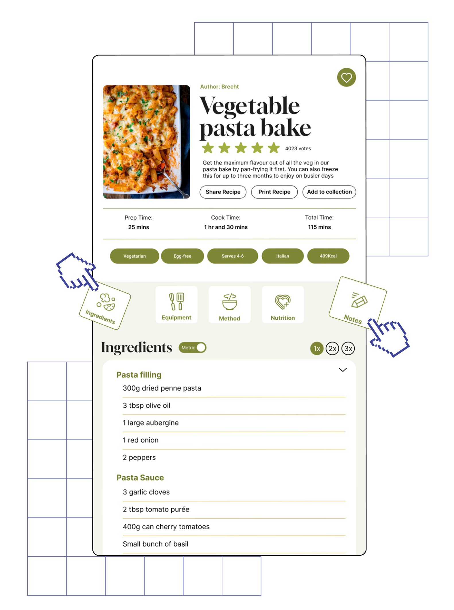 WP Recipe Maker template editor blocks and template properties