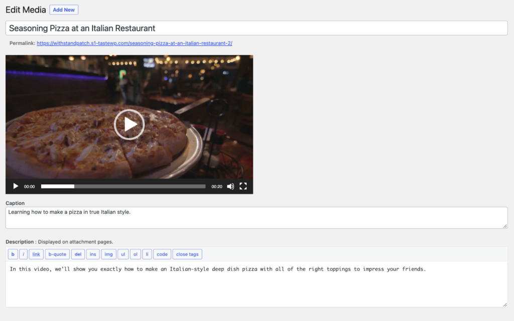 Adding a video to a recipe with WP Recipe Maker