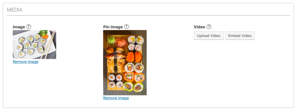Embedding a video with WP Recipe Maker
