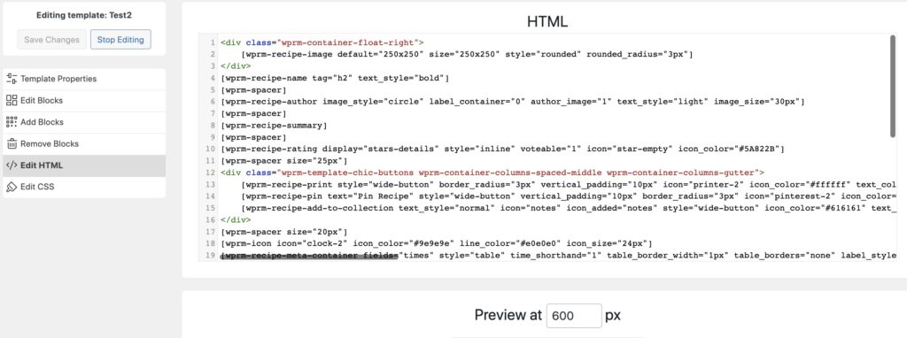 Paste this code to the bottom of the HTML in the plugin