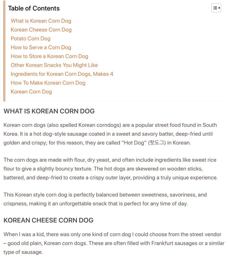 An example of MyKoreanKitchen introducing a recipe and explaining their personal connecton to it.