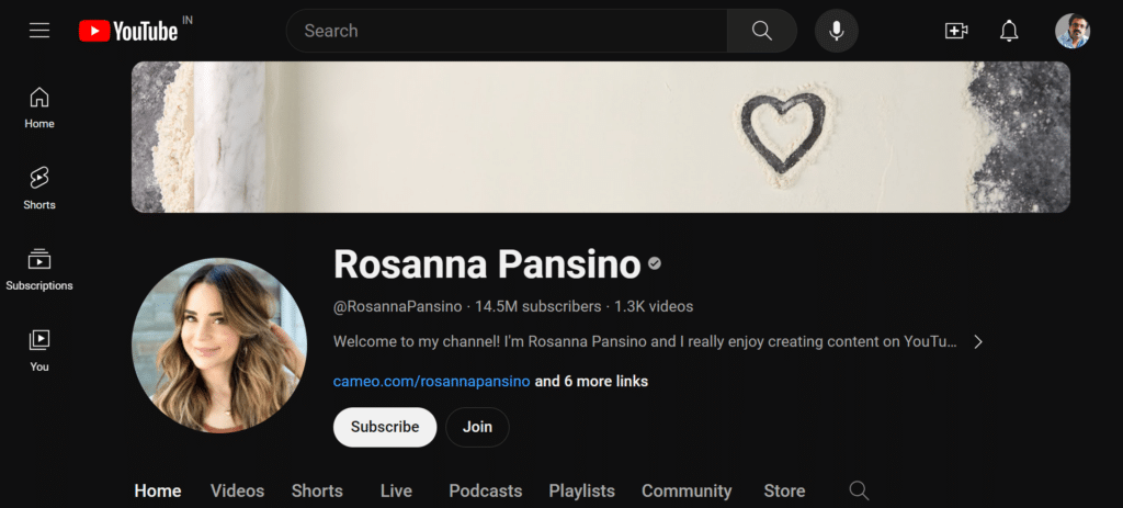 Rosanna Pansino is a successful food YouTuber with millions of subscribers.