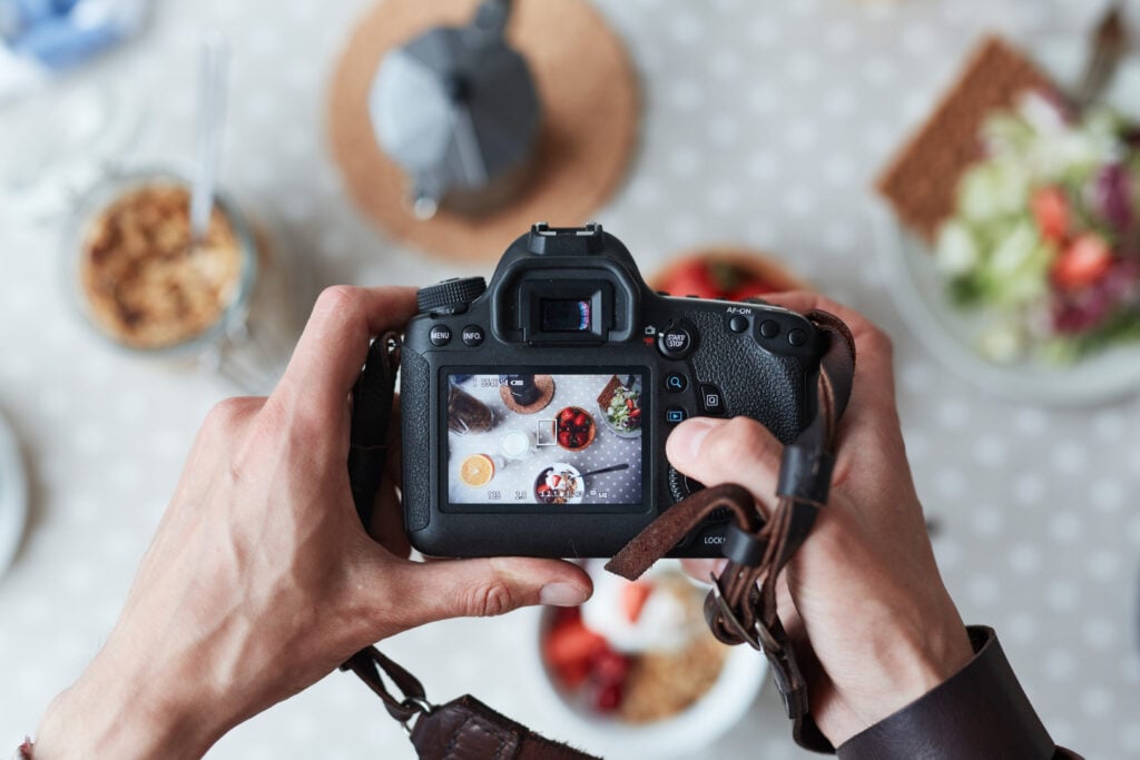 Food photographer at work