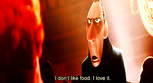 I don’t like food I love it GIF