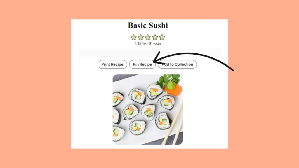 Pin your recipes in WP Recipe Maker