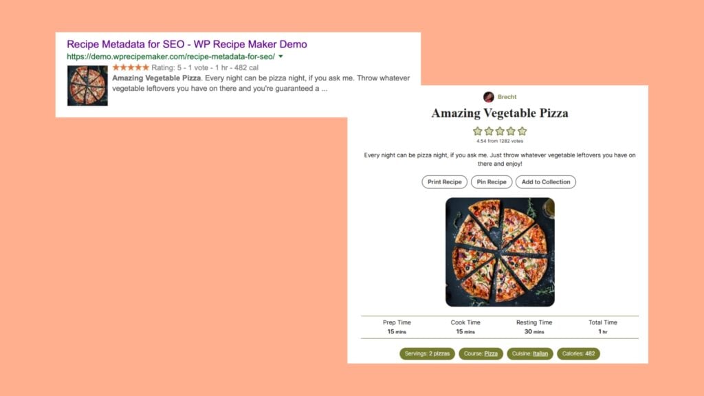 Rich snippets in Google