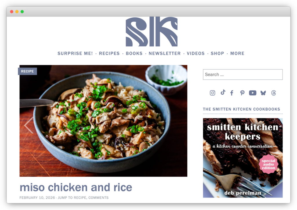 Example Smitten Kitchen Miso Chicken and Rice recipe