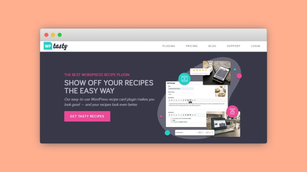 Tasty Recipes homepage