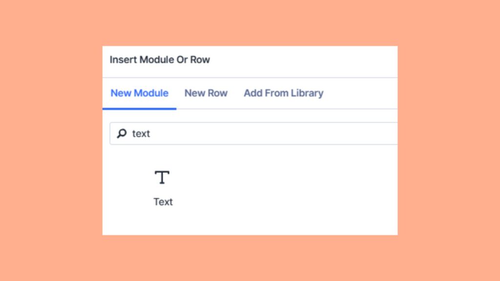 Adding a text module