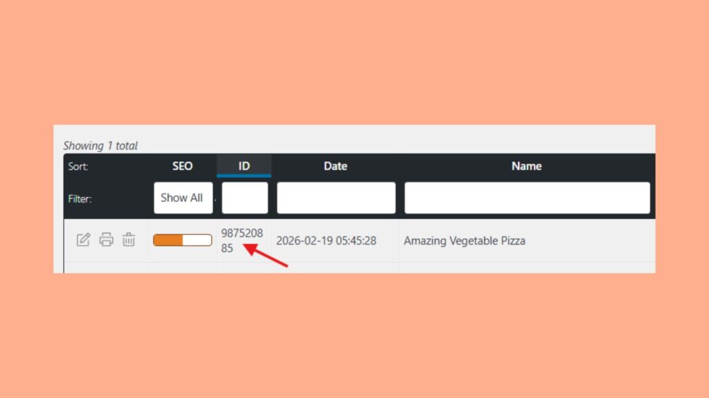 Recipe ID