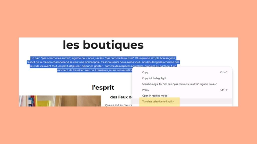 Translate straight on Chrome