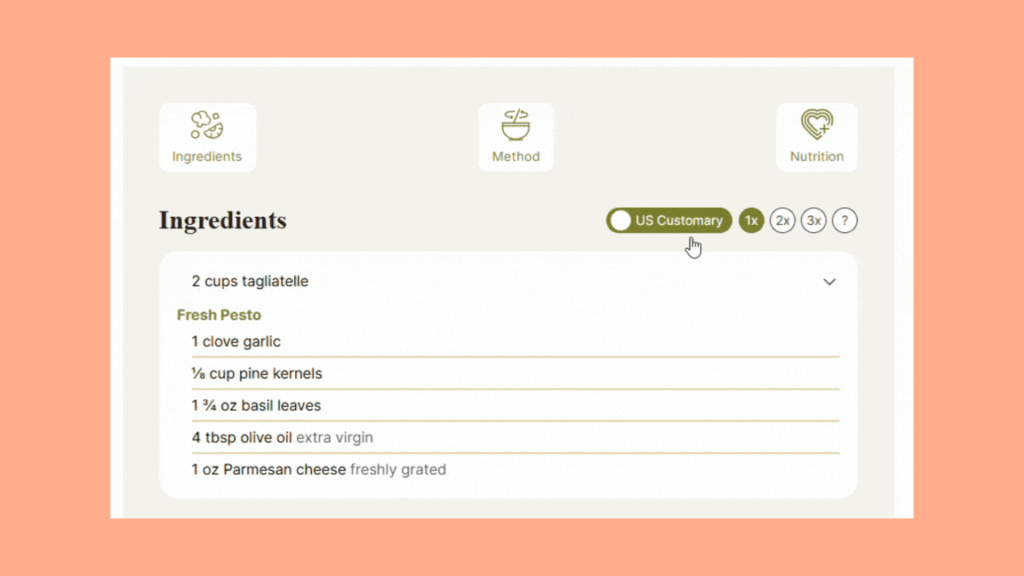 Unit Conversion in WP Recipe Maker