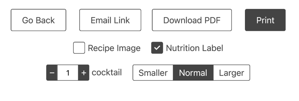 WP Recipe Maker recipe PDF settings