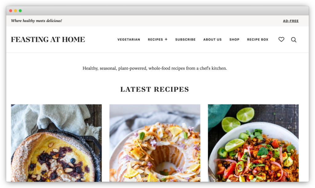 Feasting at Home homepage