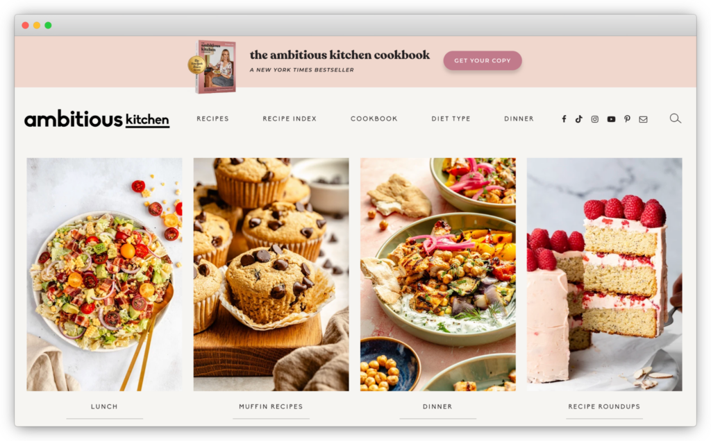 Ambitious Kitchen homepage