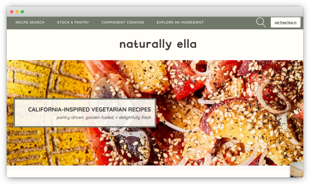 Naturally Ella homepage