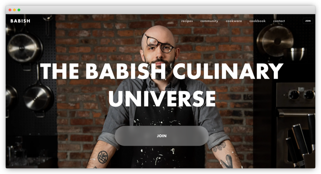 Binging with Babish homepage