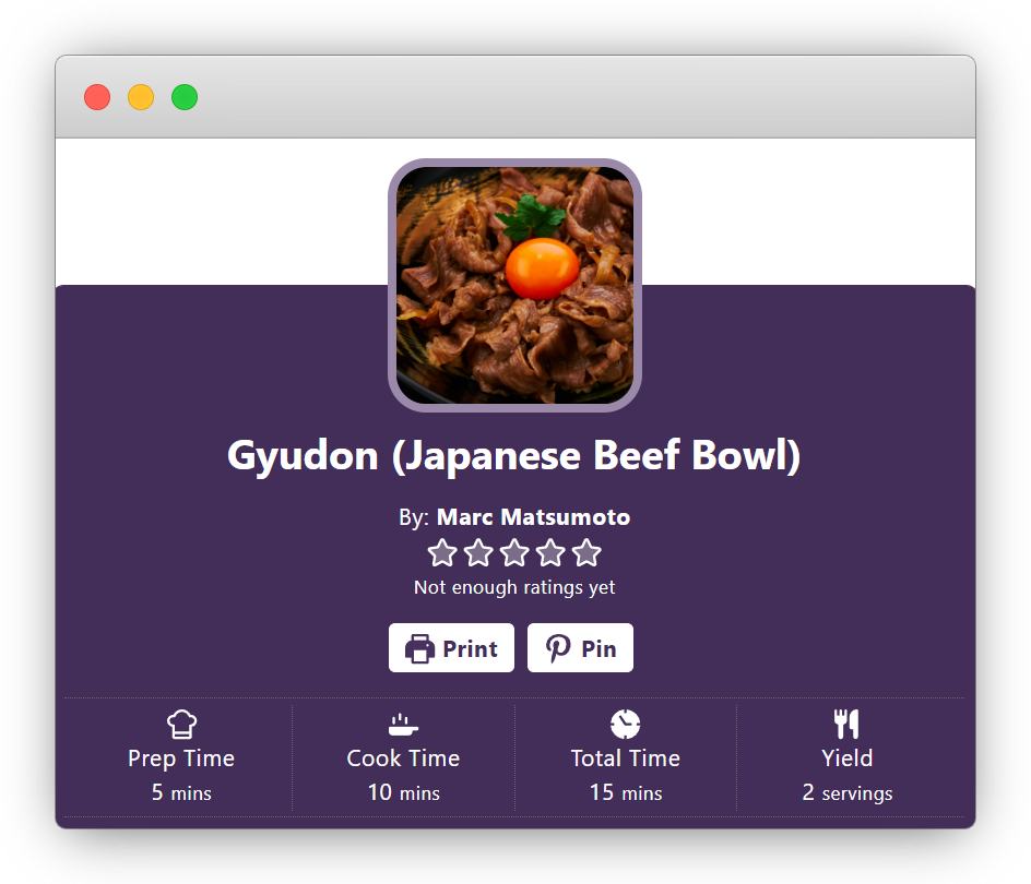 Gyudon (Japanese Beef Bowl) | Source: No Recipes