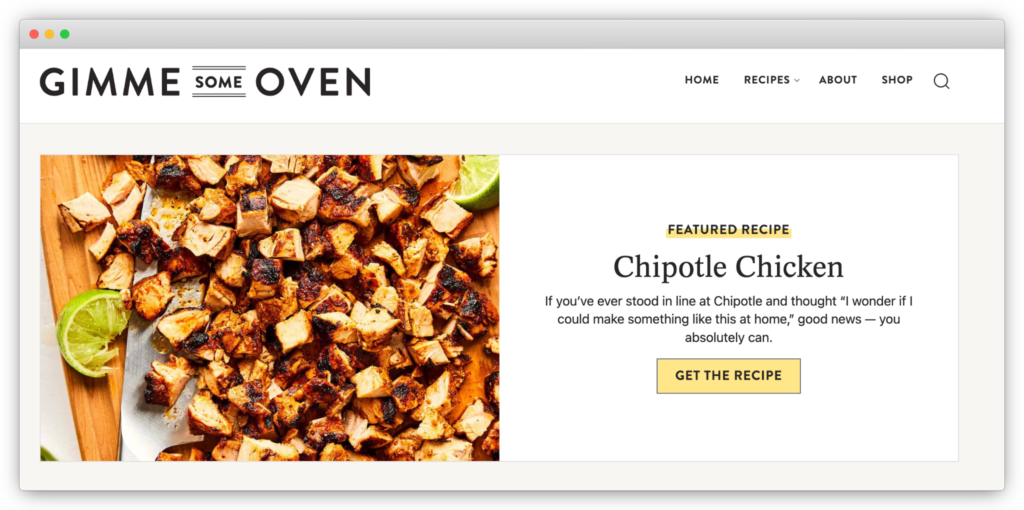 Gimme Some Oven homepage