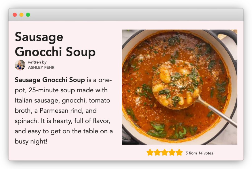 Sausage Gnocchi Soup by The Recipe Rebel