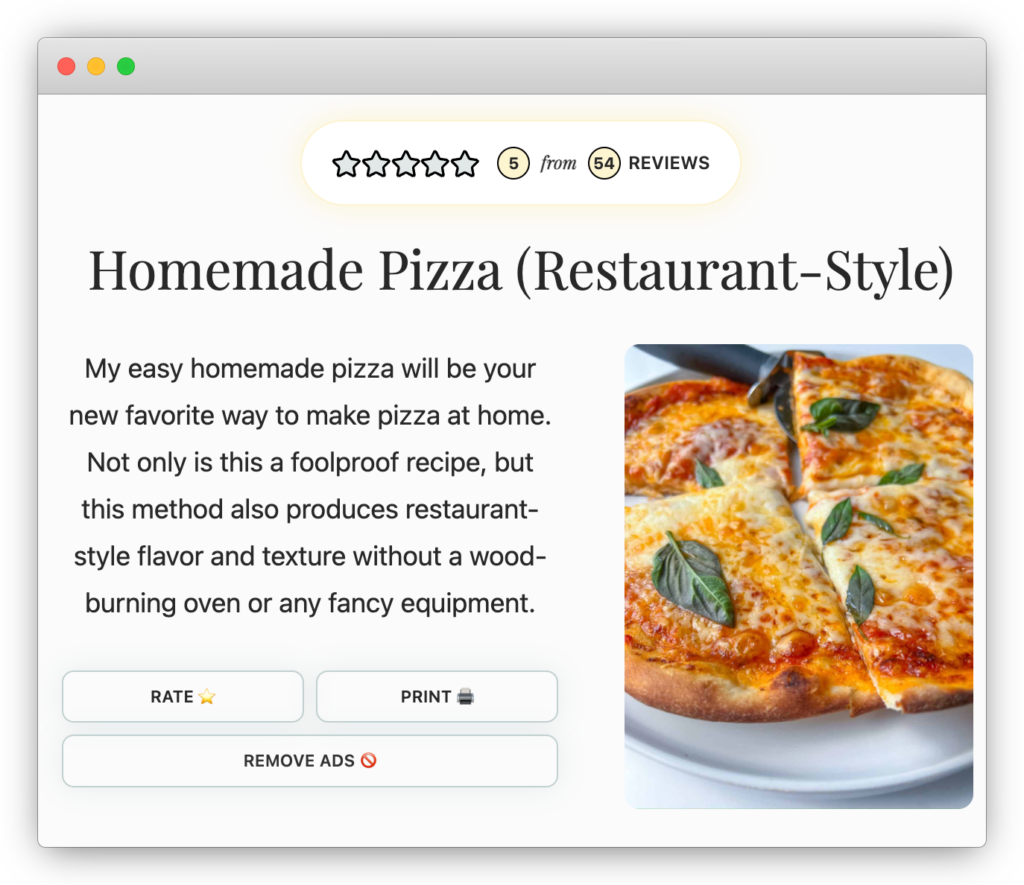 Easy Homemade Pizza recipe