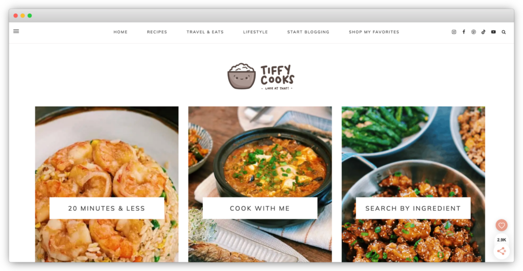 Tiffy Cooks homepage