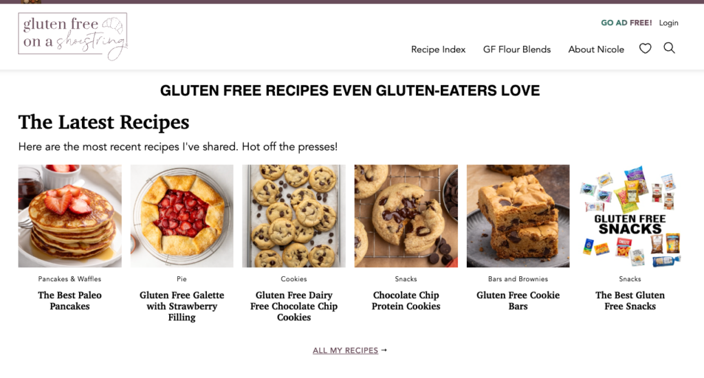Alt text: [Gluten free recipes blos] Source | Gluten Free on a Showstring